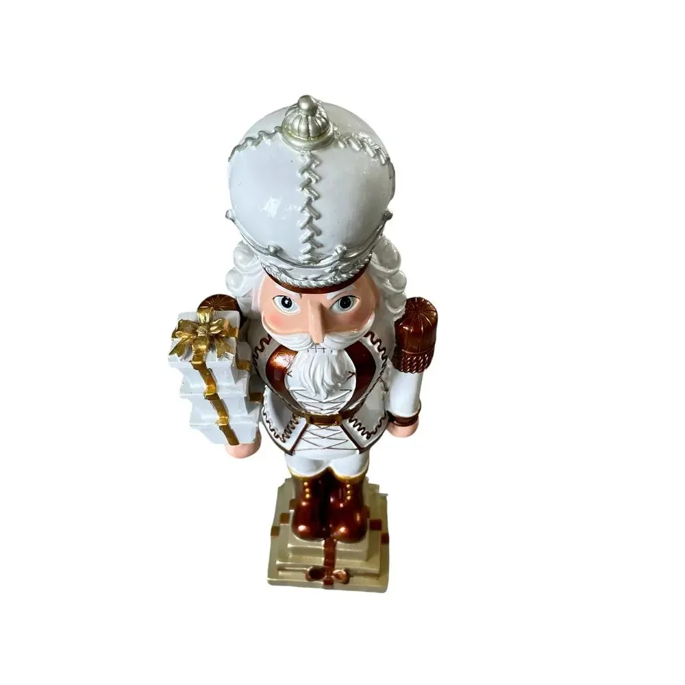 Gold & White Christmas Nutcracker King w/ Gifts 20